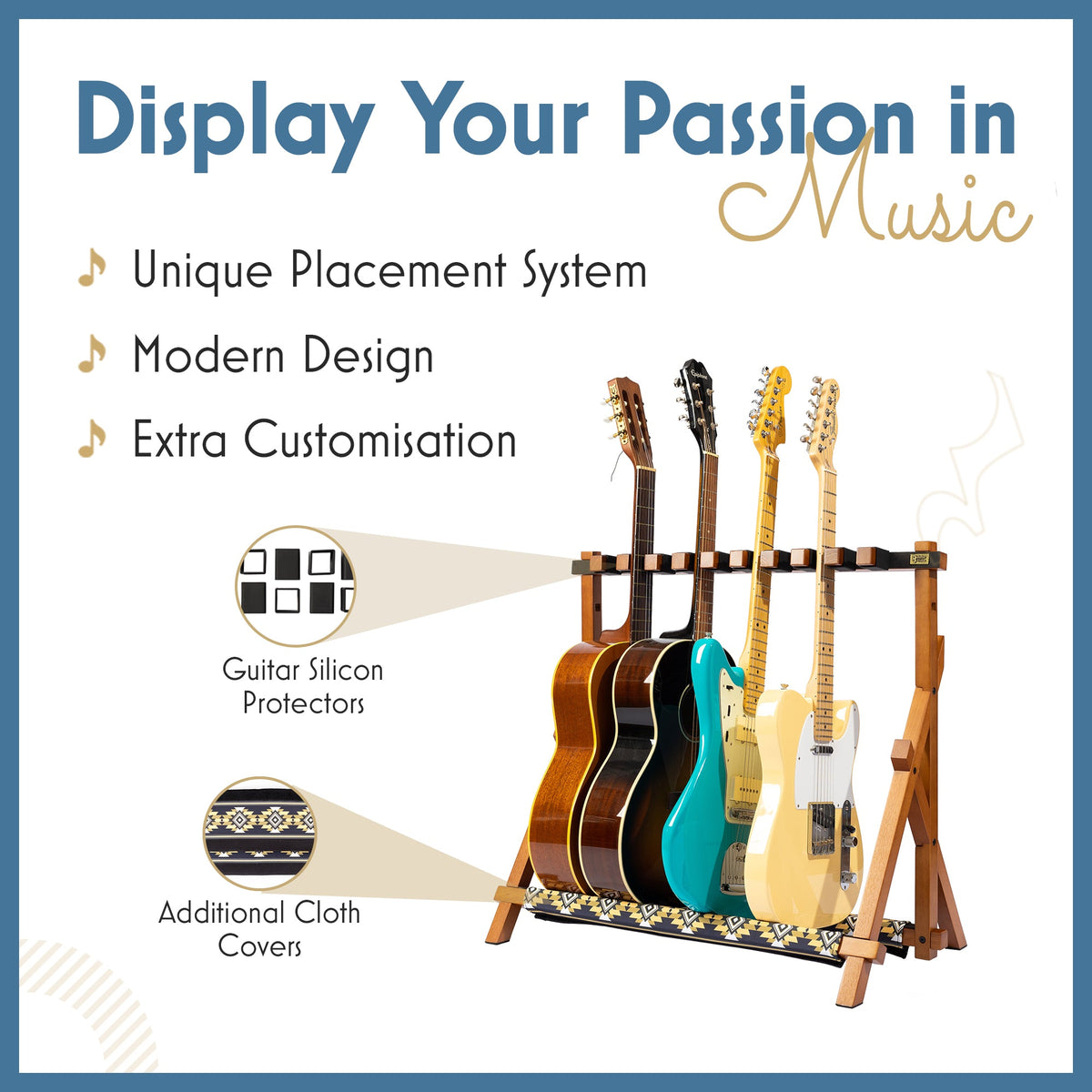 AltaTrak - Wood Guitar Rack V2