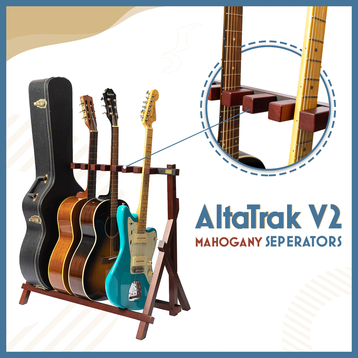 AltaTrak - Wood Guitar Rack V1 - Separators