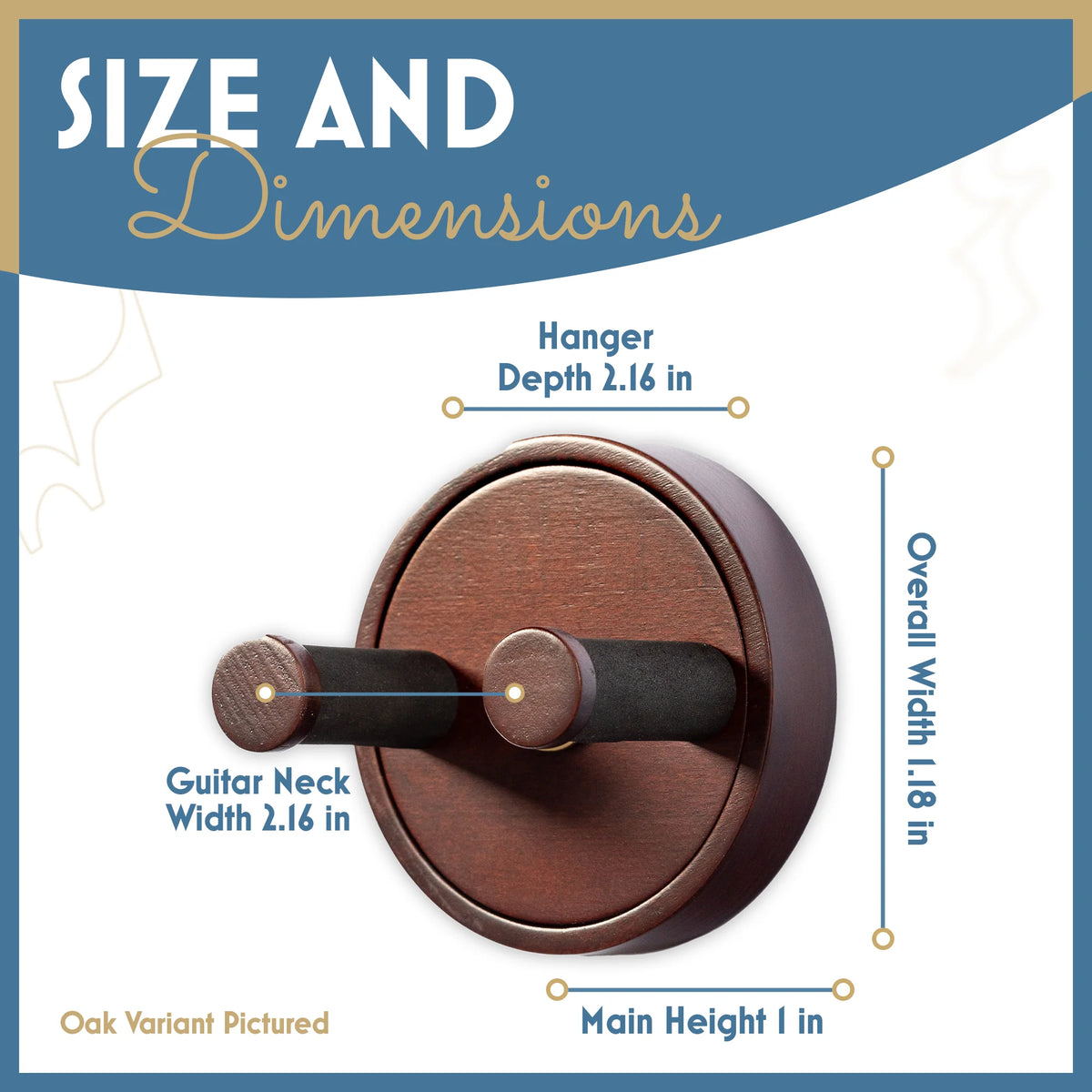 Mudenza - Wood Guitar Wall Hanger - Triōnēs Bundle