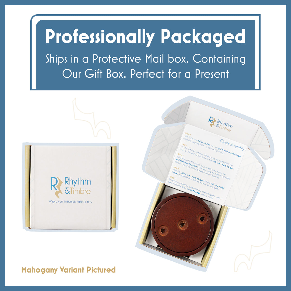 Mudenza - Wood Guitar Wall Hanger