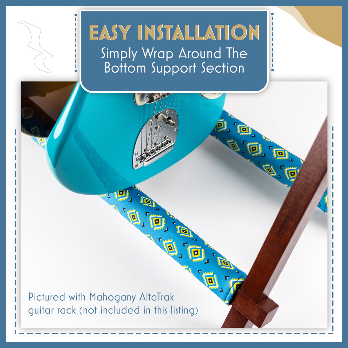 AltaTrak - Wood Guitar Rack - Cloth Covers