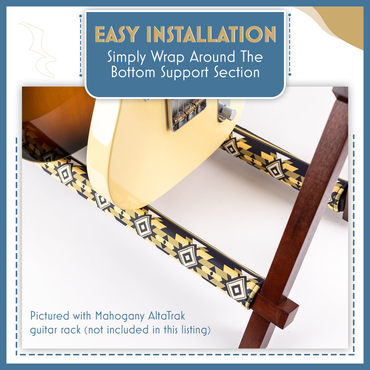 AltaTrak - Wood Guitar Rack - Cloth Covers